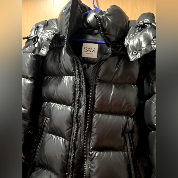 SAM Black Down Parka. Size M - Picture 8 of 14